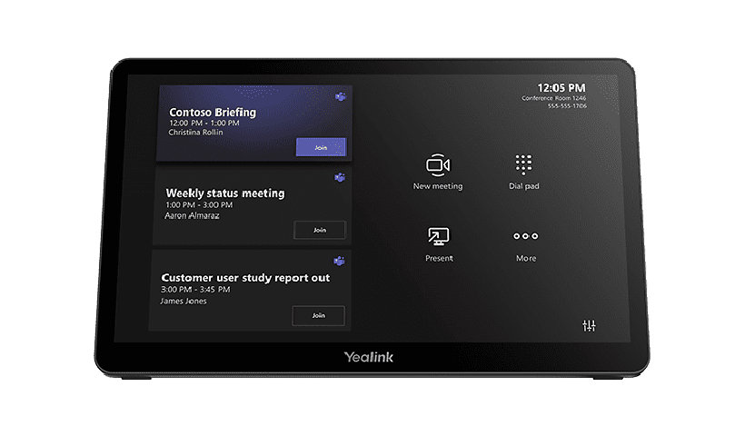 Yealink MTouch Plus Extension Touch Console for MVC Series Teams Room System