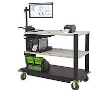 Newcastle Systems PC495NU4 Mobile Powered Workstation - Black