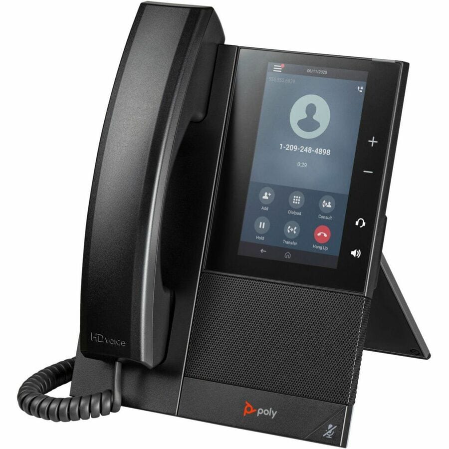 Poly CCX 505 IP Phone - Corded - Corded/Cordless - Bluetooth, Wi-Fi - Deskt