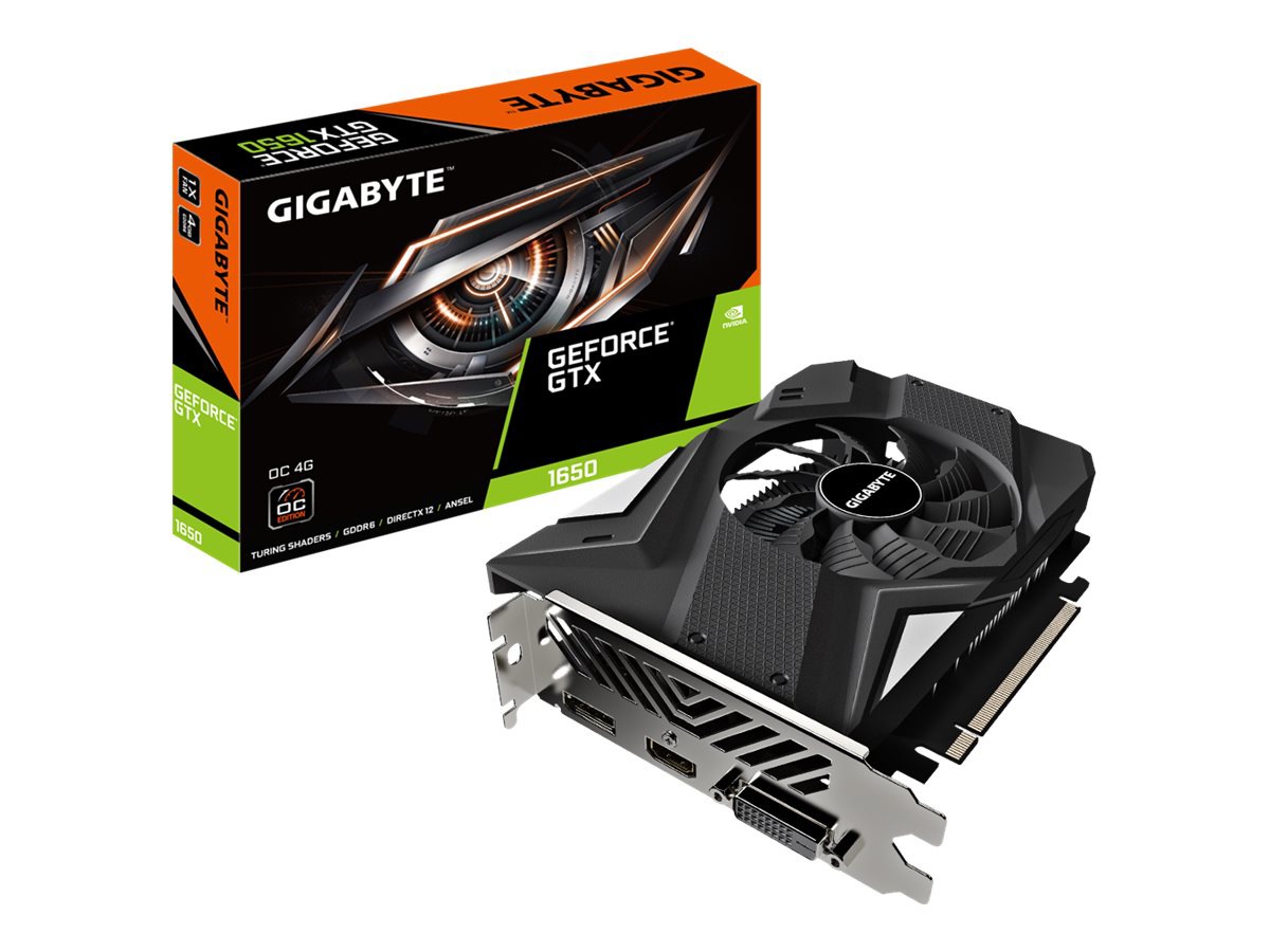 Gigabyte GeForce GTX 1650 D6 OC 4G (rev. 2.0) - OC Edition - graphics card - GF GTX 1650 - 4 GB