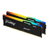 Kingston FURY Beast RGB - DDR5 - kit - 16 GB: 2 x 8 GB - DIMM 288-pin - 600
