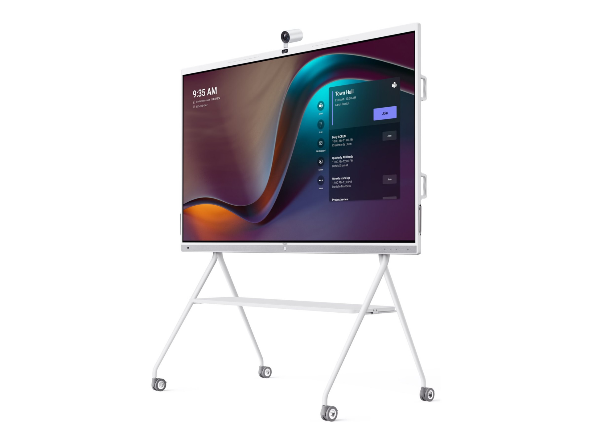 Yealink MB-FloorStand-860T cart - for flat panel - white