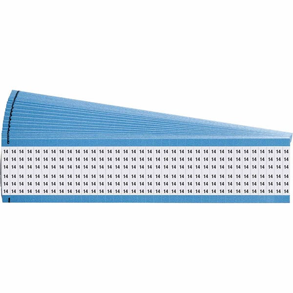 Brady Consecutive Numbers, Repeated Wire Marker Card Legend 1-4 - wire / cable marker (preprinted)