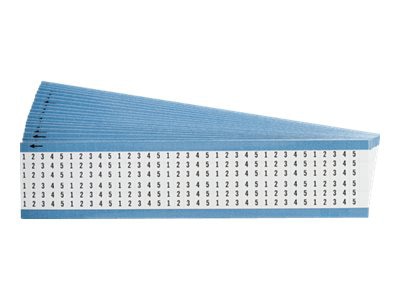 Brady Consecutive Numbers, Repeated Wire Marker Card Legend 1-5 - wire / cable marker (preprinted)