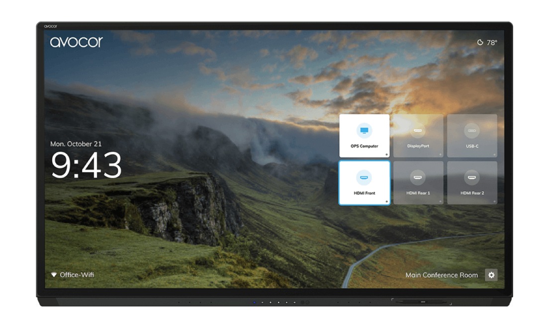 Avocor G Series 75" Collaboration Interactive Touch Display