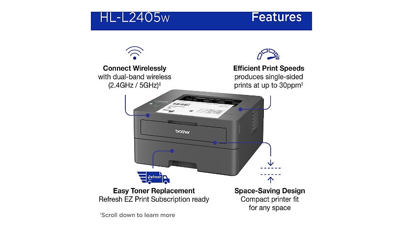 Brother HL-L2405W - printer - B/W - laser
