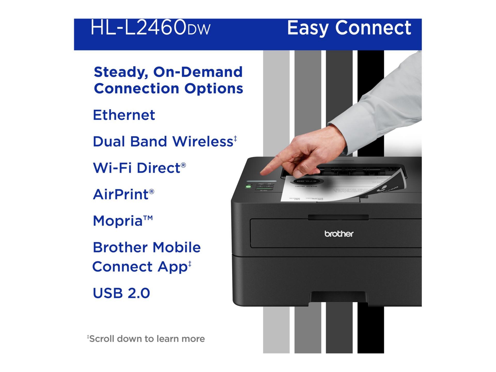 Thumbnail 6 of 6 for Brother HL-L2460DW - printer - B/W - laser