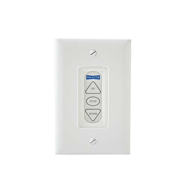 Da-Lite Low Voltage Wall Switch for Smart Motor - White
