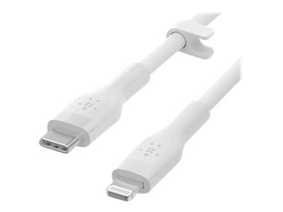 Belkin 30W USB-C to Lightning Cable - 480 Mbps - Silicone - M/M - 3.3ft/1m - White