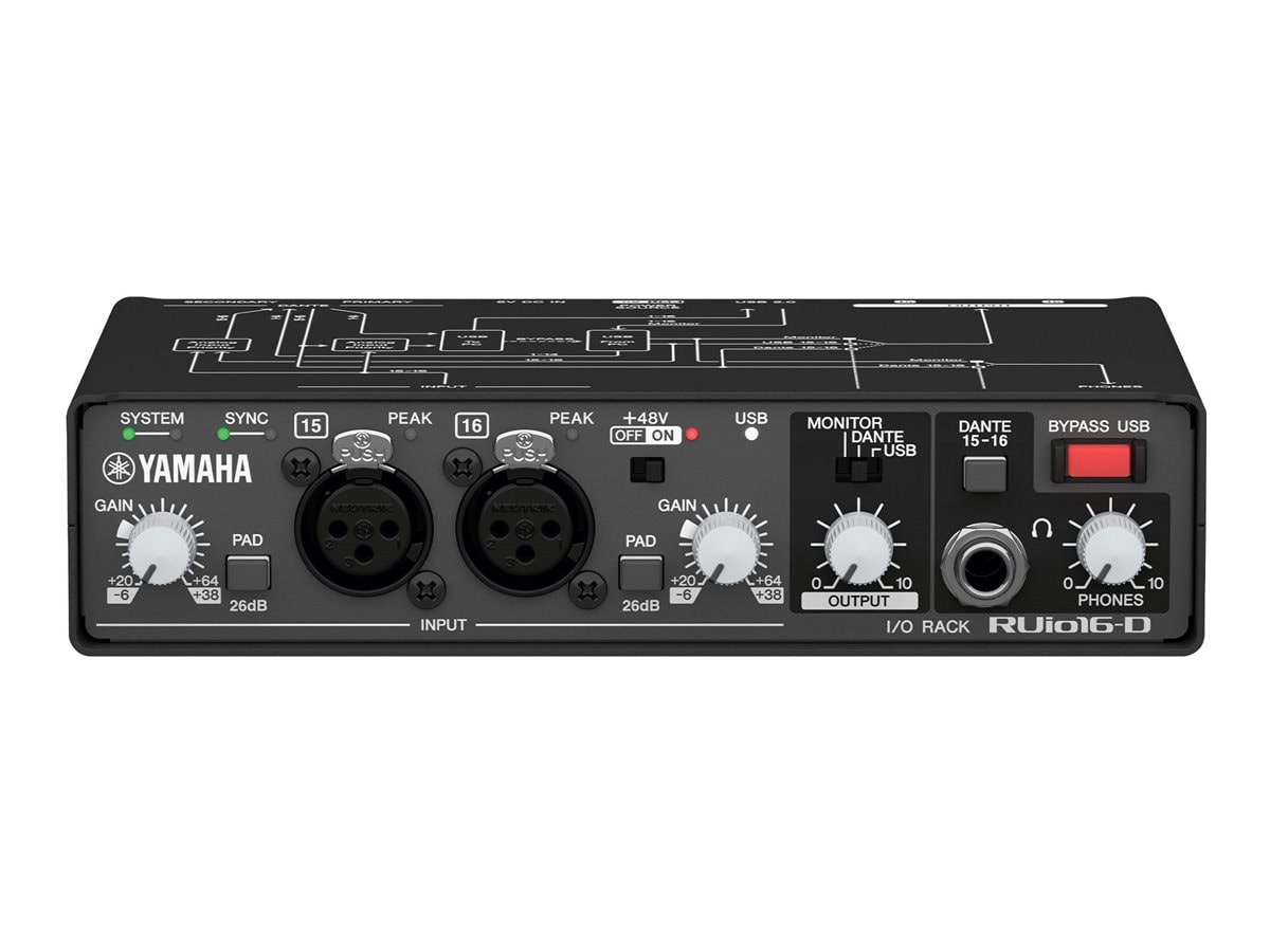 Yamaha R Series RUio16-D audio input/output box
