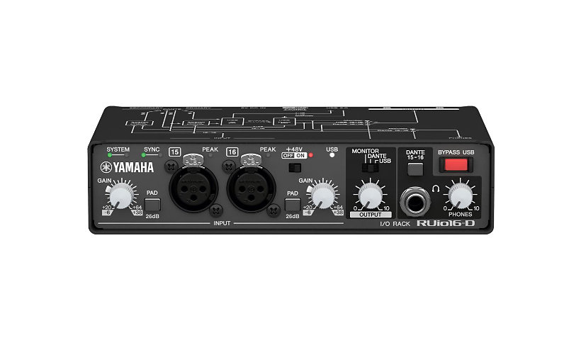 Yamaha R Series RUio16-D audio input/output box