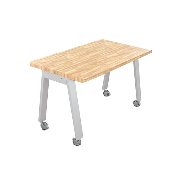 Teq MooreCo 72"x36" Compass Makerspace Table with Butcher Block Top Surface