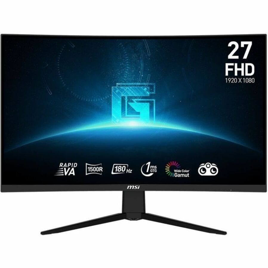 MSI G27C3F 27" Class Full HD Curved Screen Gaming LCD Monitor - 16:9 - Blac