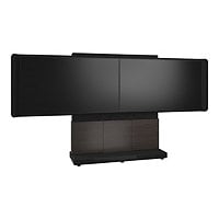 Middle Atlantic Forum stand - for 2 LCD displays / video conference system - 66", 3 bay, dark finish - black, charcoal