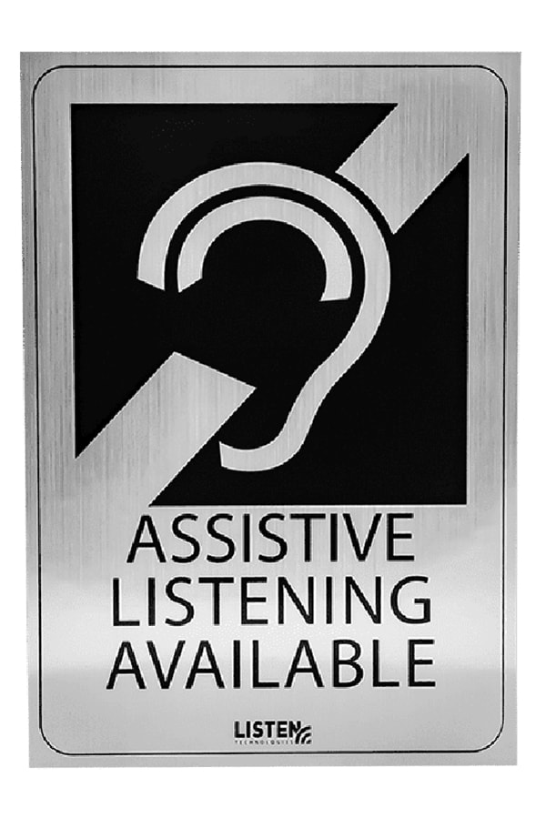 Listen Technologies Assistive Listening Notification Signage Kit