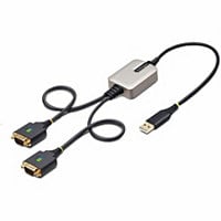 StarTech.com 2ft (60cm) 2-Port USB to Serial Adapter Cable