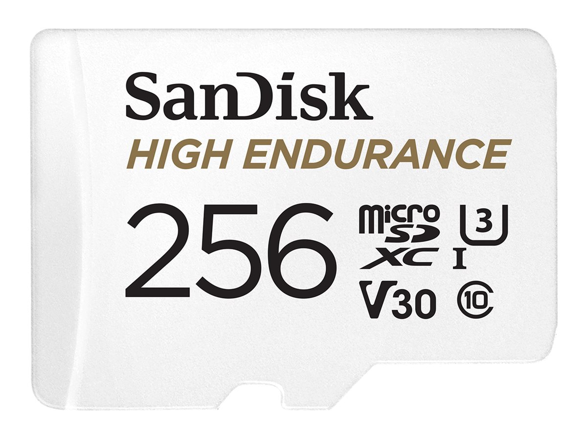SanDisk High Endurance - carte mémoire flash - 256 Go - microSDXC UHS-I