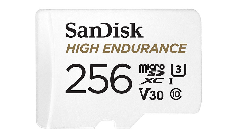 SanDisk High Endurance - carte mémoire flash - 256 Go - microSDXC UHS-I