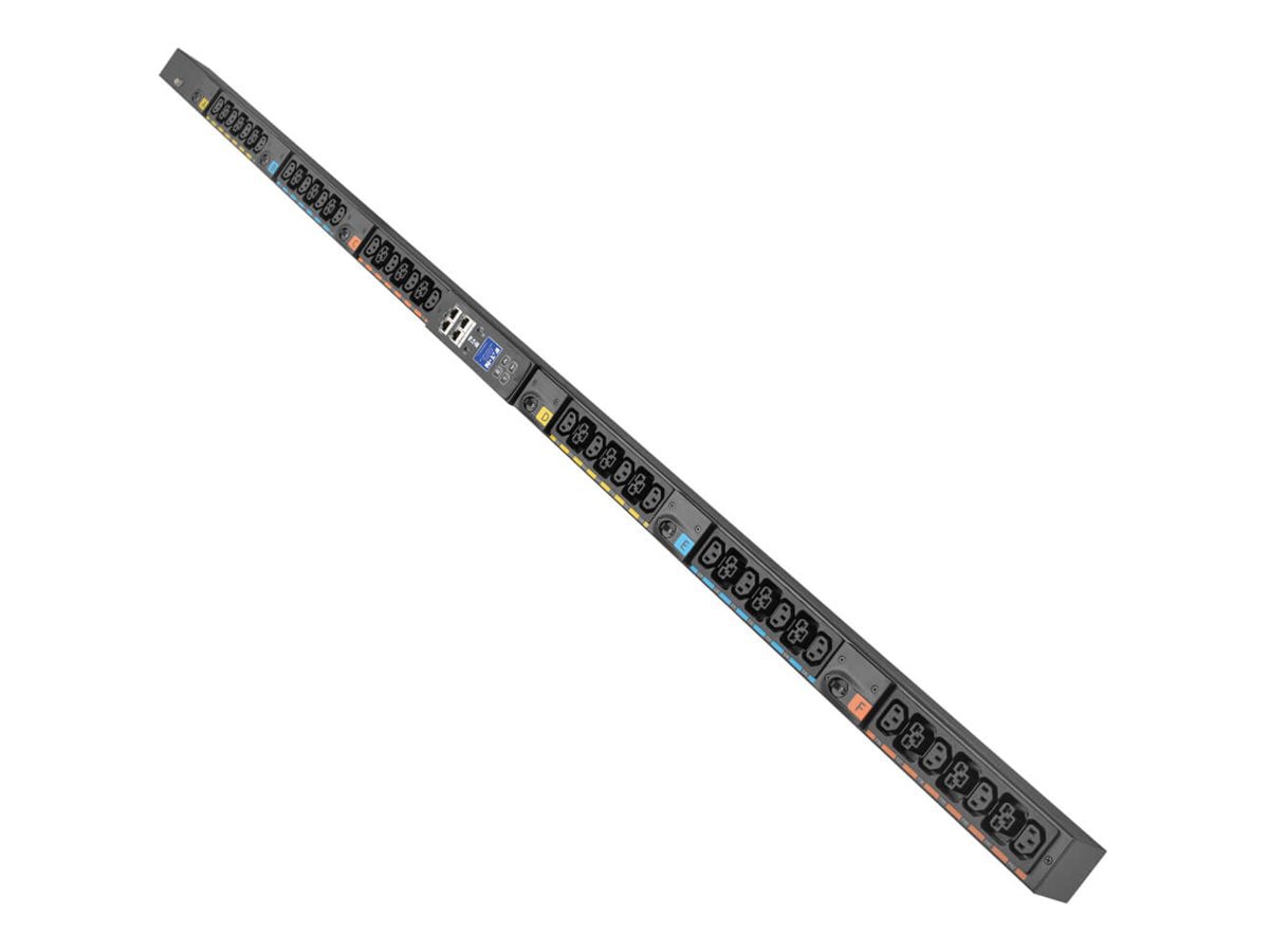 Eaton Universal-Input Metered PDU G4, 208V and 415/240V, 42 Outlets, End-Entry Input, 72-Inch 0U Vertical