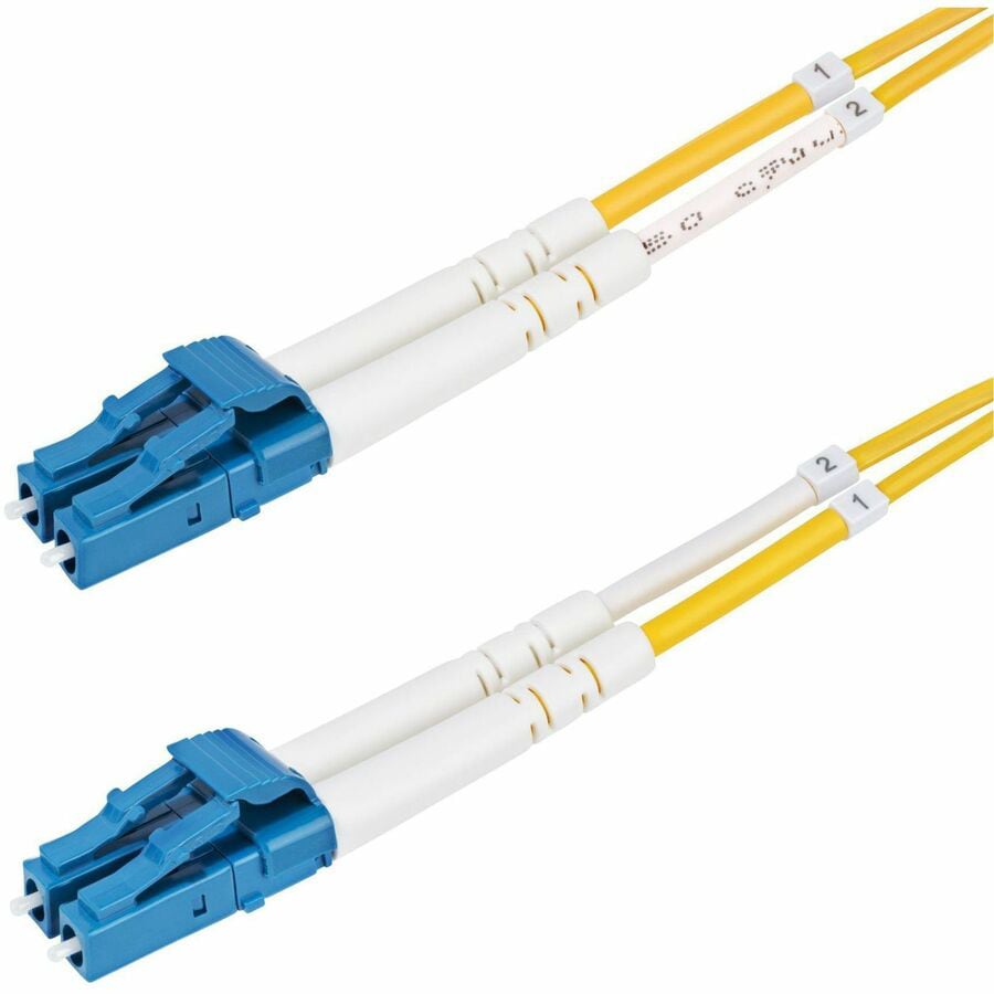 StarTech.com 1m (3.3ft) LC to LC (UPC) OS2 Single Mode Duplex Fiber Optic Cable, 9/125, 100G, LSZH Fiber Jumper Cord