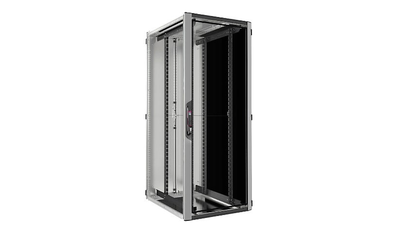 Rittal VX IT - rack - with glazed door, with 482.6 mm (19") mounting angles, standard - 42U