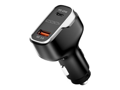 CODi car power adapter - USB, 24 pin USB-C - 65 Watt