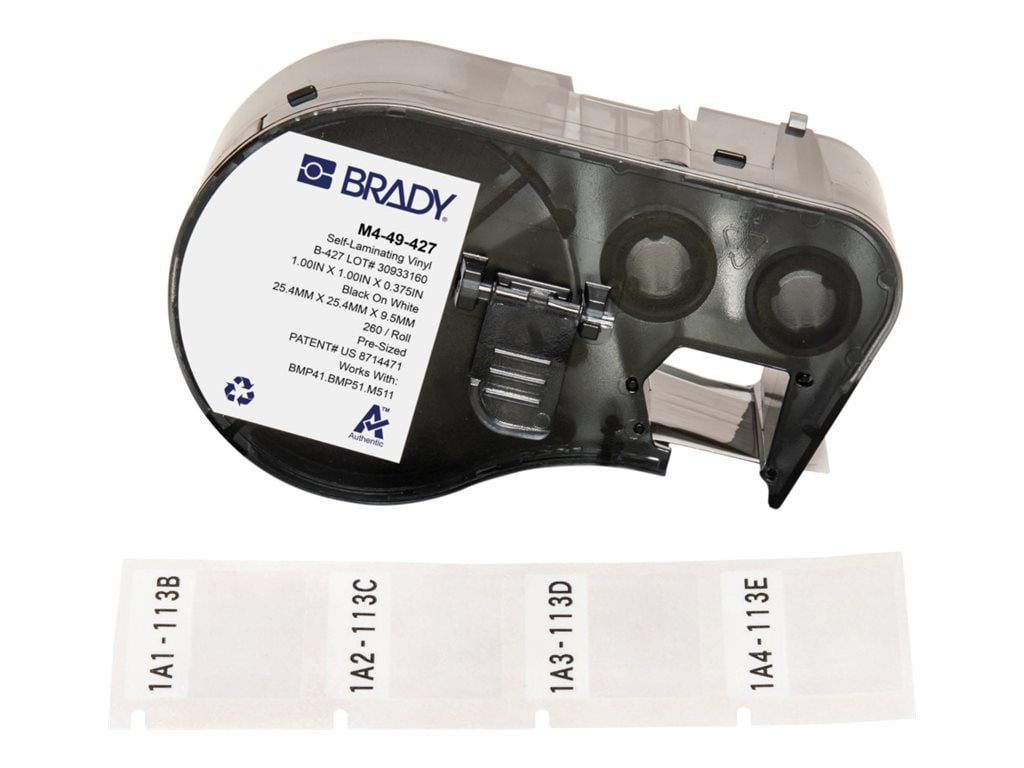 Brady - label cartridge - matte - 260 label(s) - 25.4 x 25.4 mm