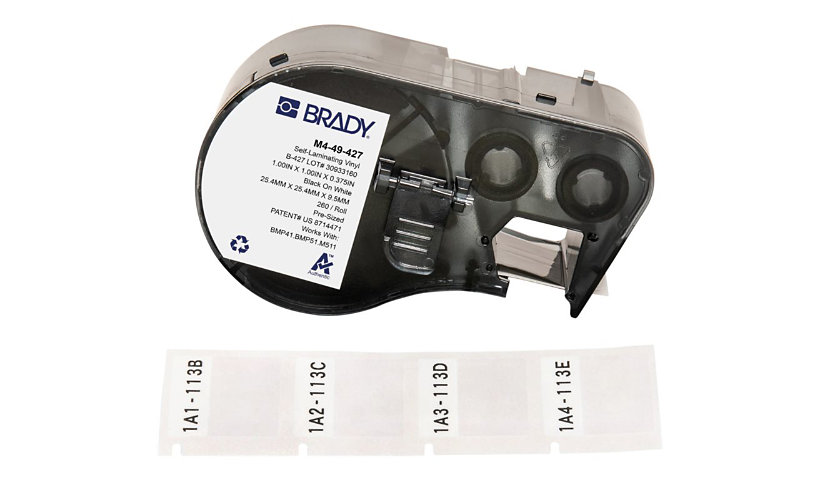 Brady - cartouche d'étiquette - mat - 260 étiquette(s) - 25.4 x 25.4 mm