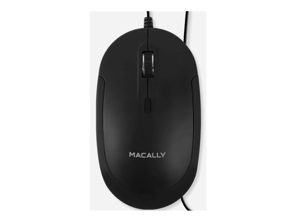 Thumbnail 2 of 13 for Macally USB Slim and Quiet Click Optical Mouse - Black