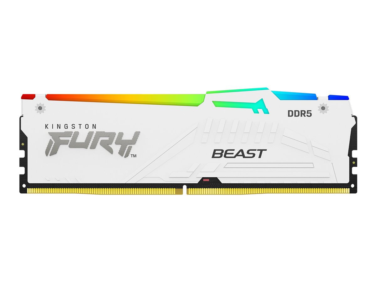 Kingston FURY Beast RGB - DDR5 - kit - 128 GB: 4 x 32 GB - DIMM 288-pin - 2600 MHz / PC5-41600 - unbuffered
