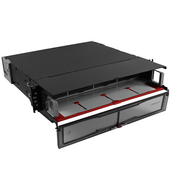 Siemon LightVerse Pro 2U Sliding Access Fiber Rack Mount Enclosure - Black