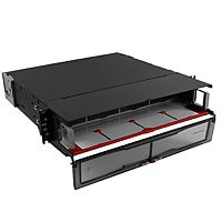 Siemon LightVerse Pro 2U Sliding Access Fiber Rack Mount Enclosure - Black