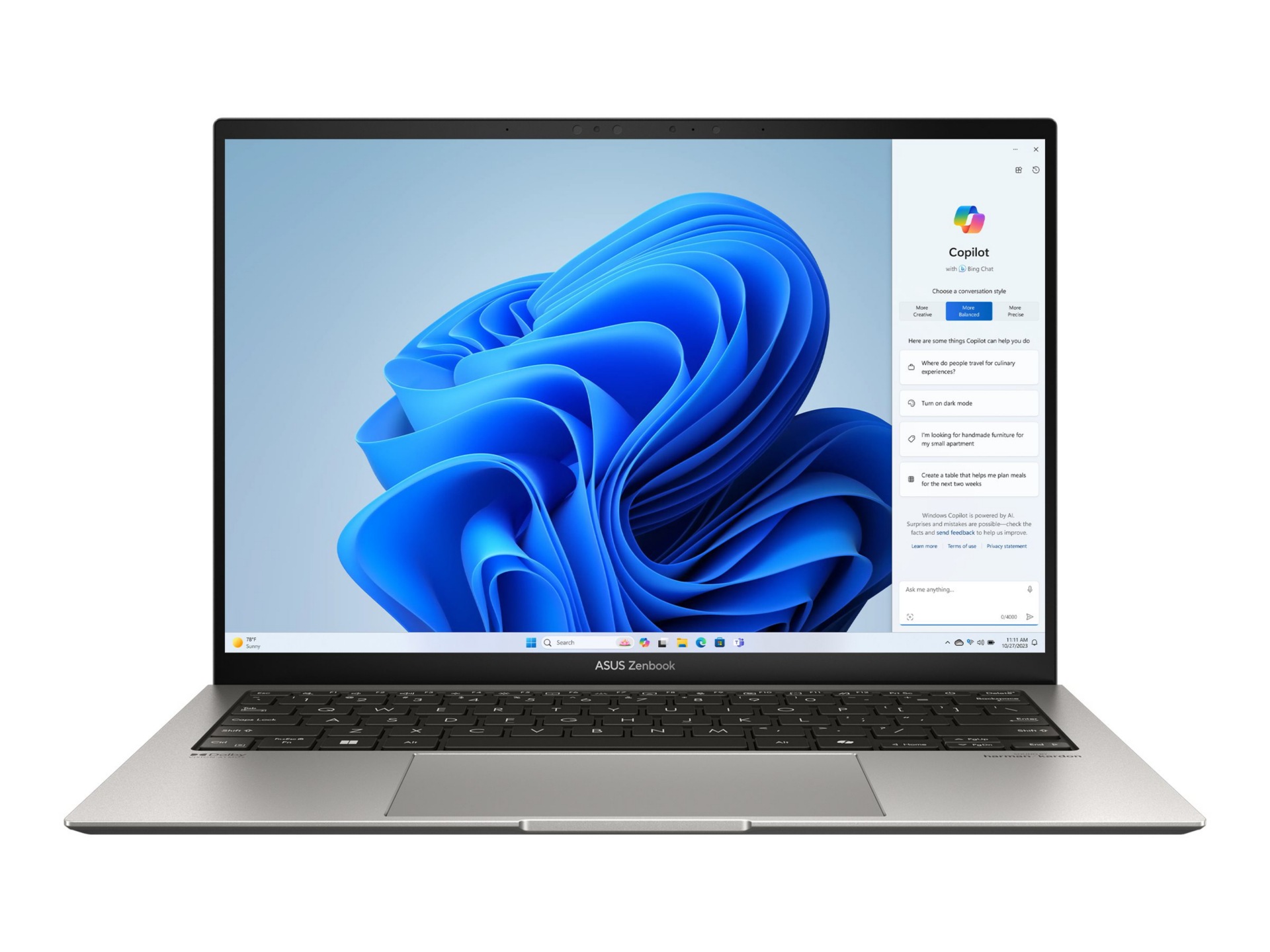 ASUS Zenbook S 13 OLED UX5304MA-DS71-CA - AI Ready - 13.3" - Intel Core Ultra 7 - 155U - Evo - 16 GB RAM - 1 TB SSD