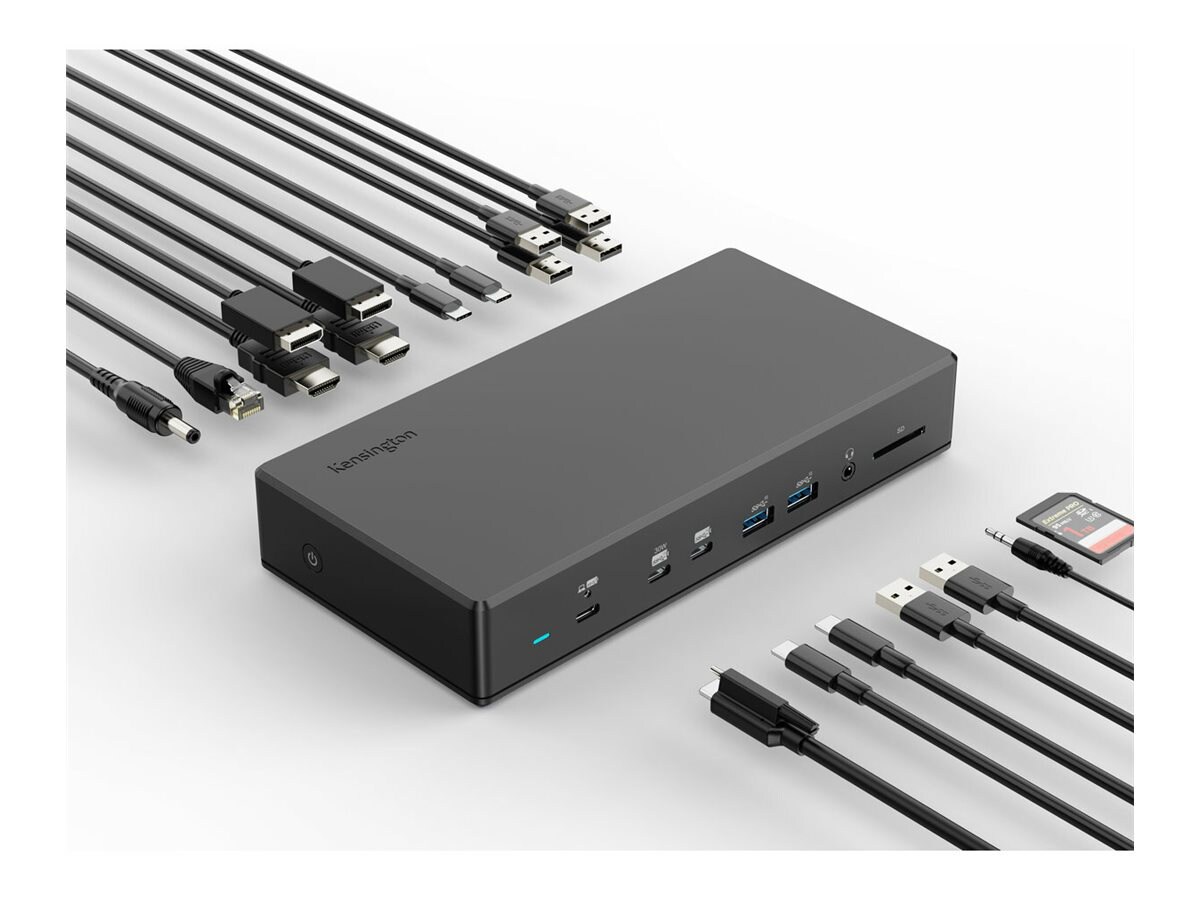 Kensington SD4880P - docking station - USB-C / USB4 / Thunderbolt 3 / Thunderbolt 4 - 2 x HDMI, 2 x DP - 1GbE, 2.5GbE