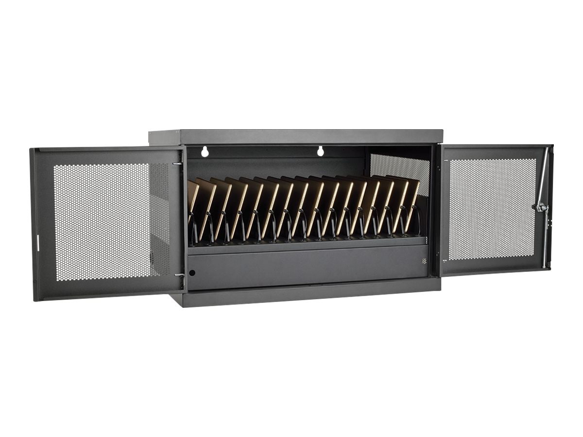 Eaton Tripp Lite Series 16-Port USB Charging Station Cabinet Wall Mount w/ Sync cabinet unit - for 16 tablets - black