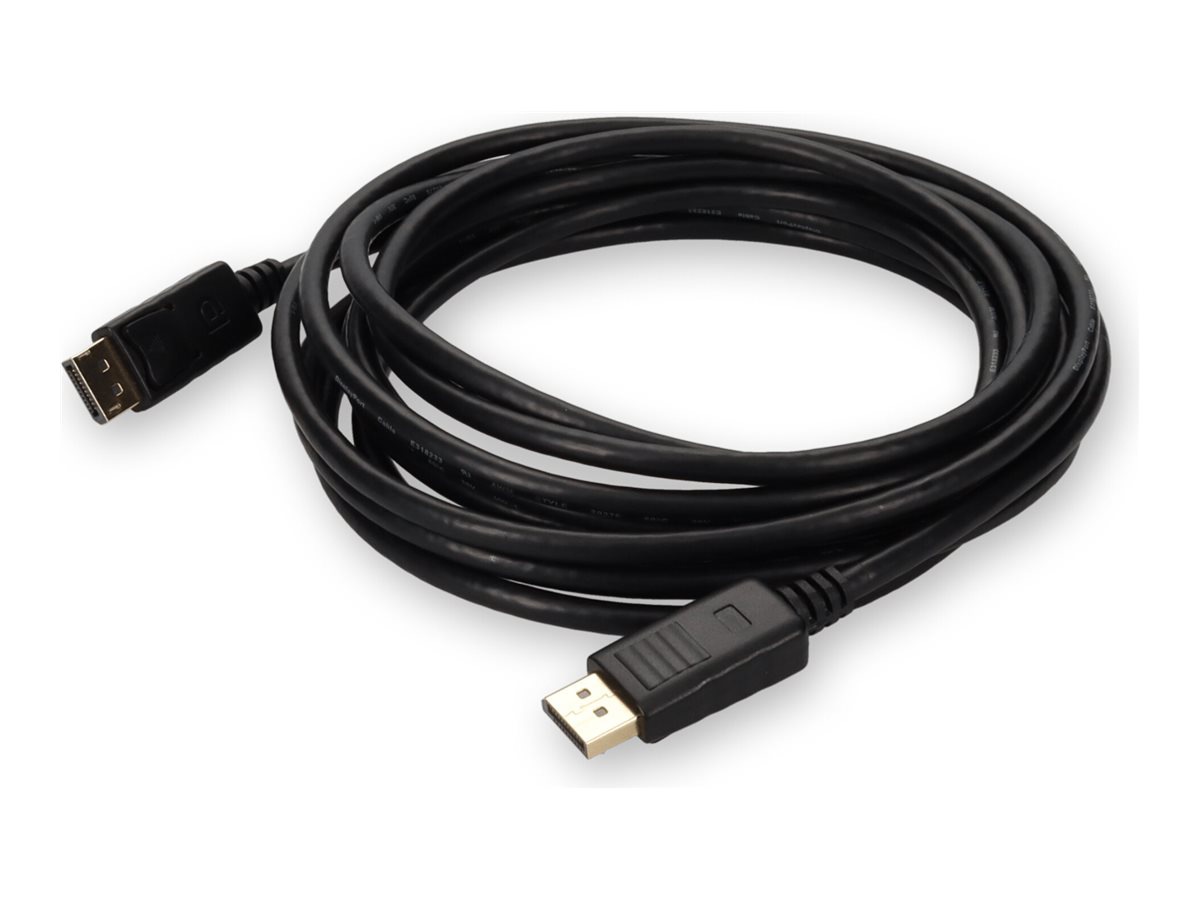 AddOn 15ft DisplayPort 1.2 Male to DisplayPort 1.2 Male Black Cable For Resolution Up to 3840x2160 (4K UHD)