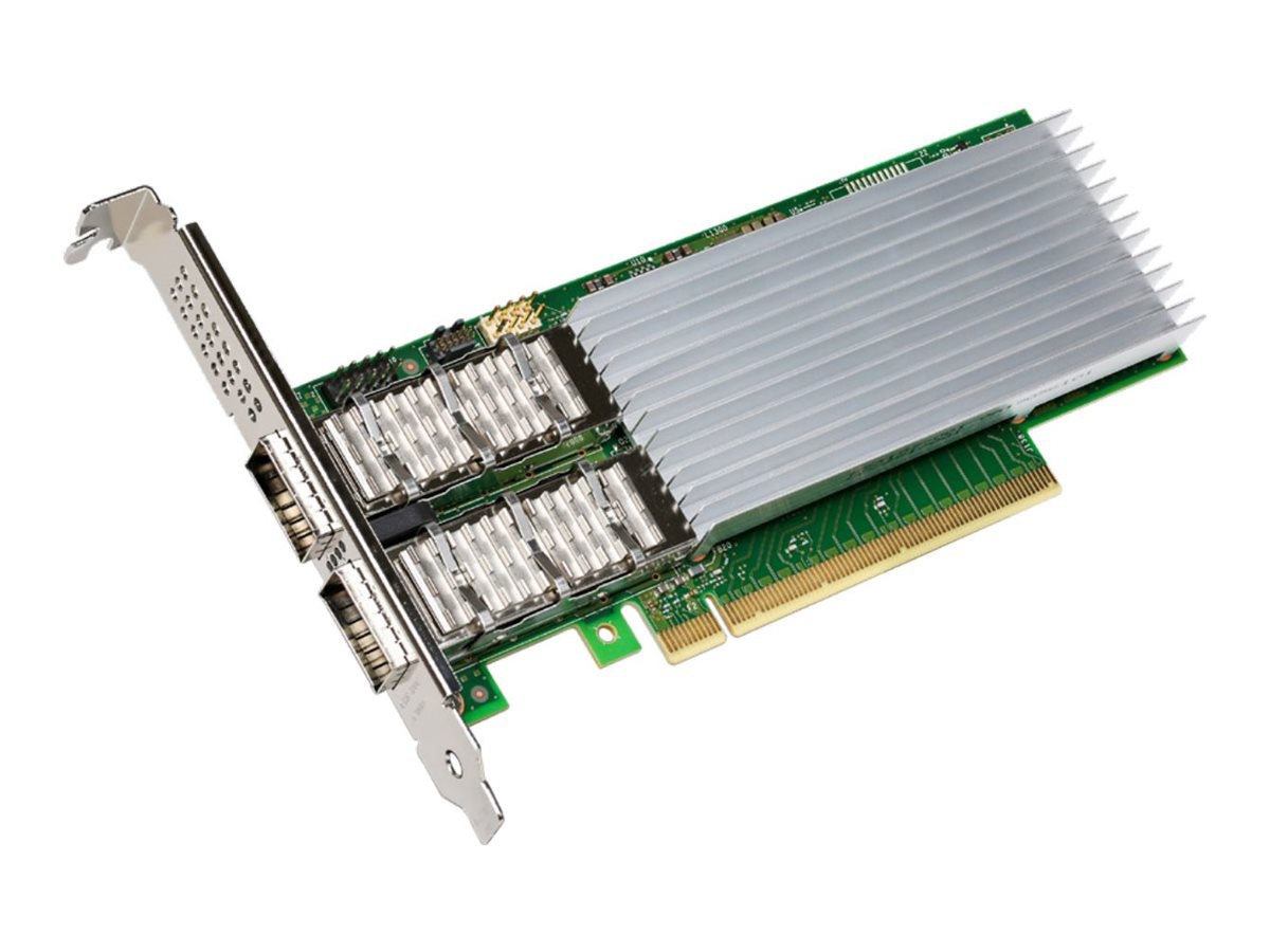 Intel E810-CQDA2 - network adapter - PCIe 4.0 x16 - 100 Gigabit QSFP28 x 2
