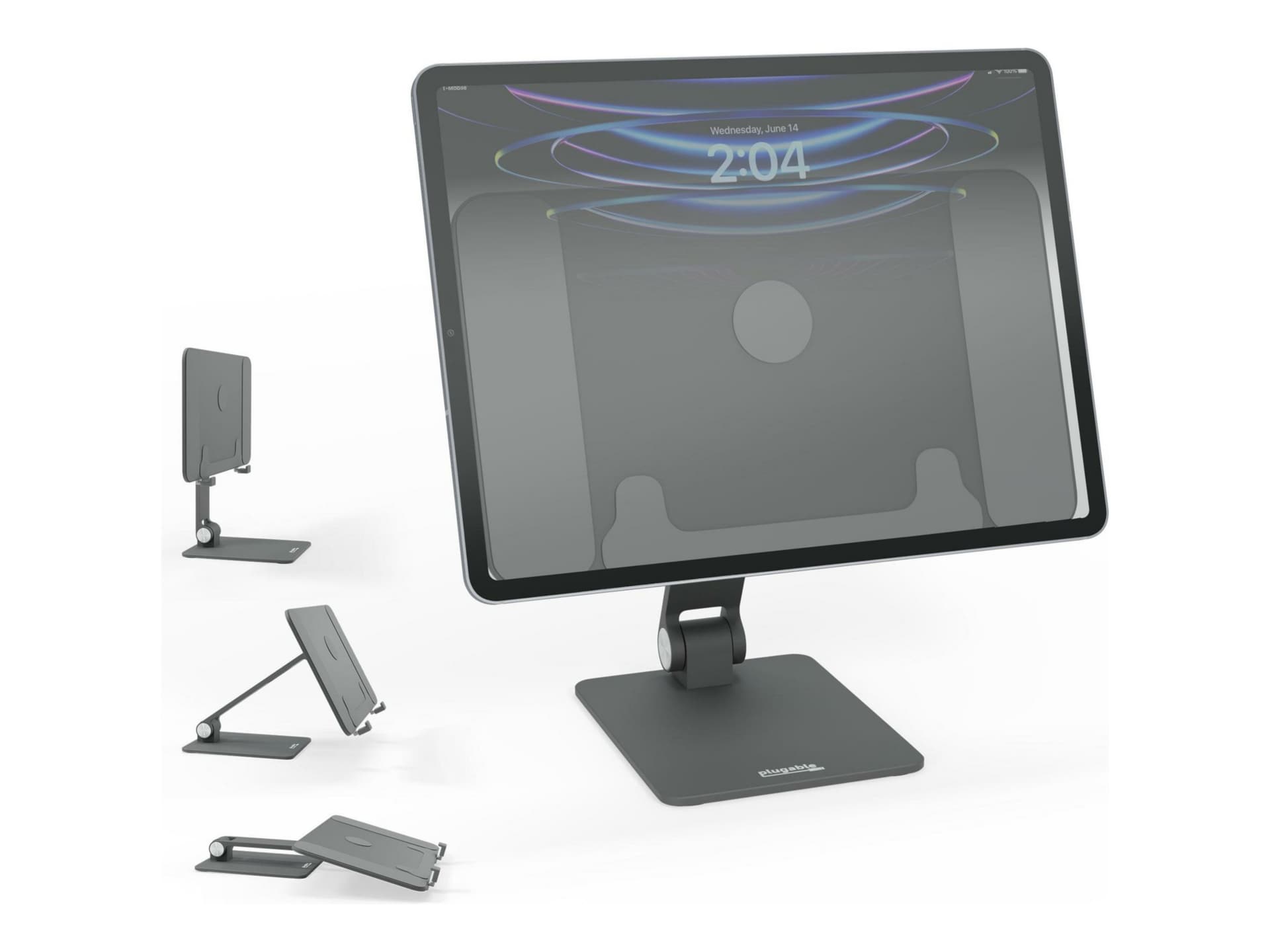 Plugable - support pour tablette PC - portable, pliable, magnétique, rotatif à 360°