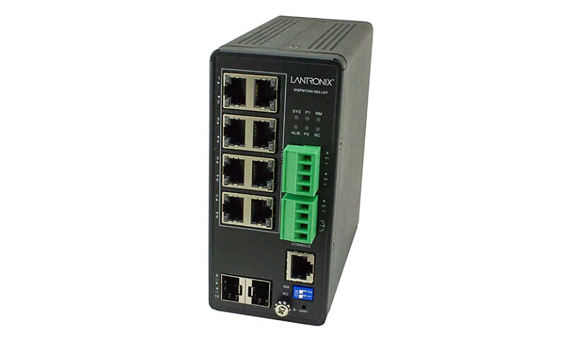Lantronix 10/100/1000Base-T Managed Hardened Gigabit Ethernet PoE++ Switch
