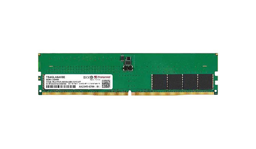 Transcend - DDR5 - module - 16 GB - DIMM 288-pin - 4800 MHz / PC5-38400 - registered