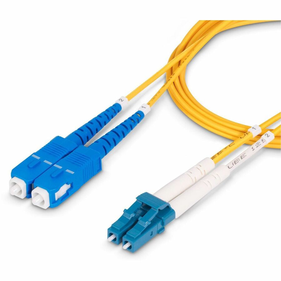 StarTech 7m (22.9ft) LC to SC (UPC) OS2 Single Mode Duplex Fiber Optic Cabl