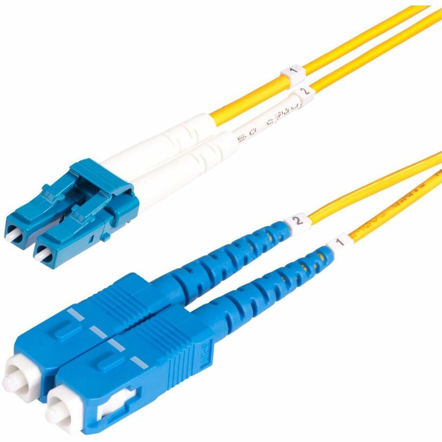 StarTech.com 5m (16.4ft) LC to SC (UPC) OS2 Single Mode Duplex Fiber Optic Cable, 9/125, 100G, LSZH Fiber Jumper Cord