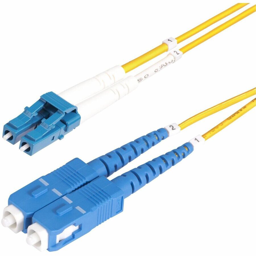 StarTech.com 20m (65.6ft) LC to SC (UPC) OS2 Single Mode Fiber Optic Cable, 9/125µm, 10G, LSZH Fiber Patch Cord