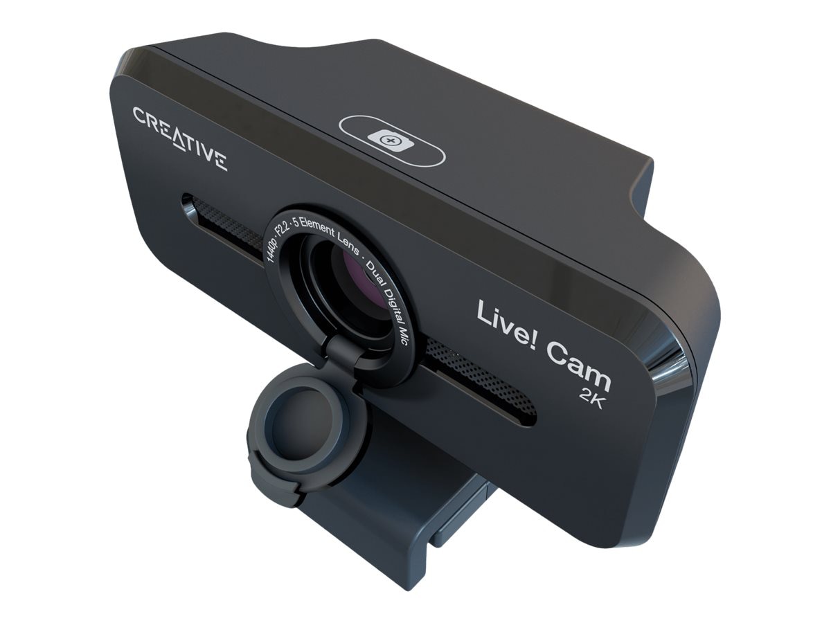 Creative Live! Cam Sync V3 2K QHD USB Webcam with 4X Digital Zoom (4 Zoom Modes from Wide Angle to Narrow Portrait