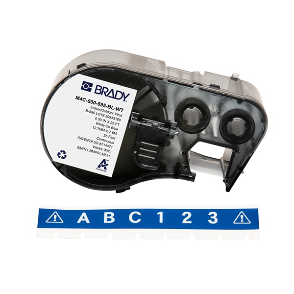 Brady - label cartridge - glossy - 1 cassette(s) -