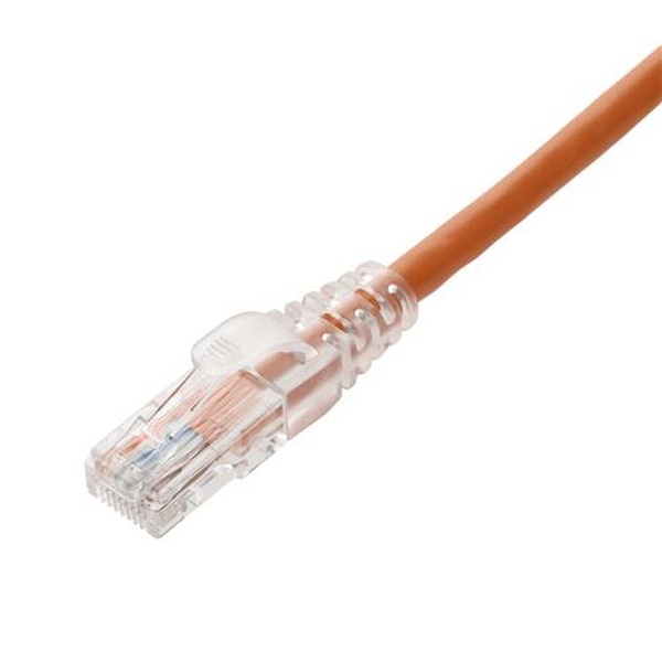 Proline 10ft Orange CAT 6 PVC Ethernet Cable Snagless Easy Clear Boot TAA RJ-45 M/M