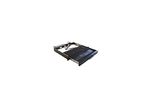 Adesso Rackmount Keyboard Drawer with built-in Touchpad Keyboard ACK-730PB-MRP - keyboard - black