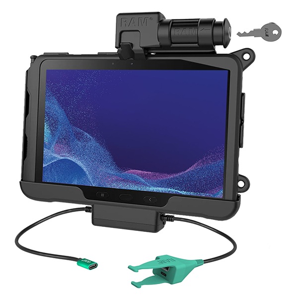 RAM Mounts Locking USB-C Powered Docking Station for Active4 Pro Tablet
