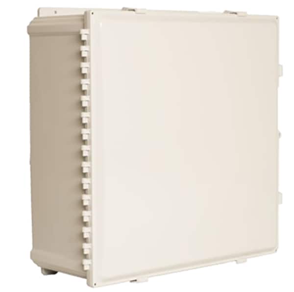 AccelTex 24"x24"x10" Polycarbonate Enclosure with Solid Door for Access Points - Light Gray