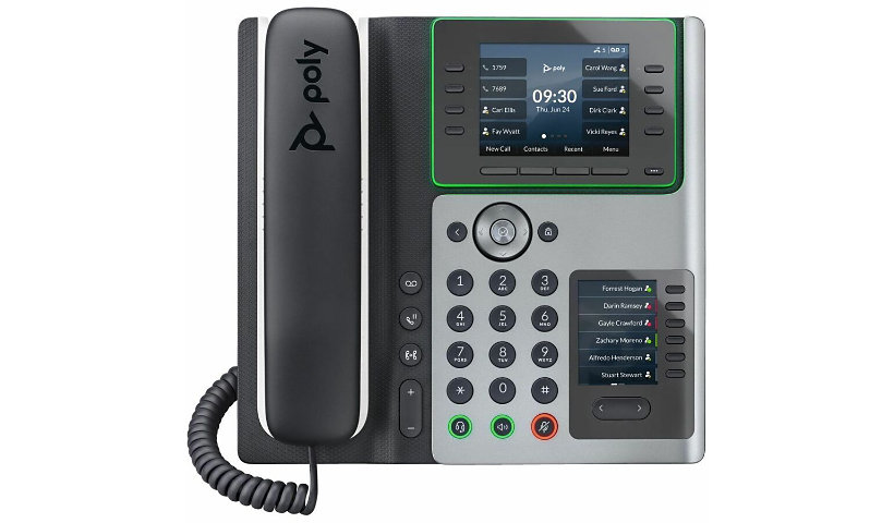 Poly Edge E400 IP Phone - Corded - Corded - Desktop - TAA Compliant